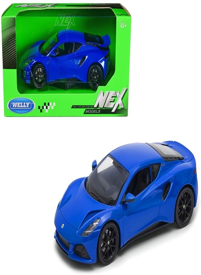 Welly Lotus Emira Blue Metallic NEX Models Series 1/24 Diecast Model Car